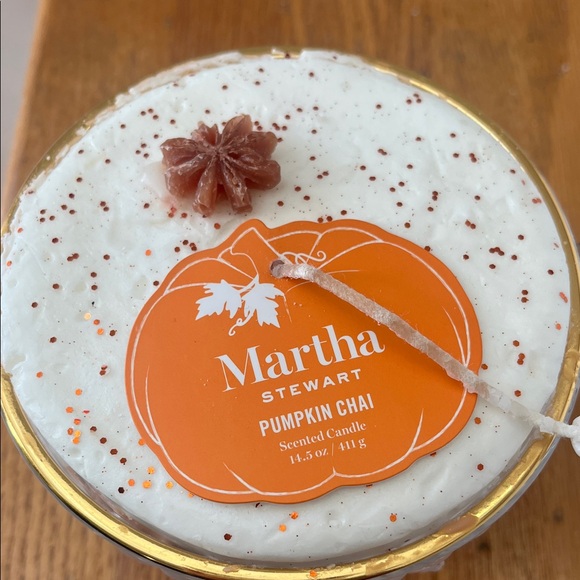 Martha Stewart Other - New!!! Martha Stewart Pumpkin Chai Candle - White and Orange